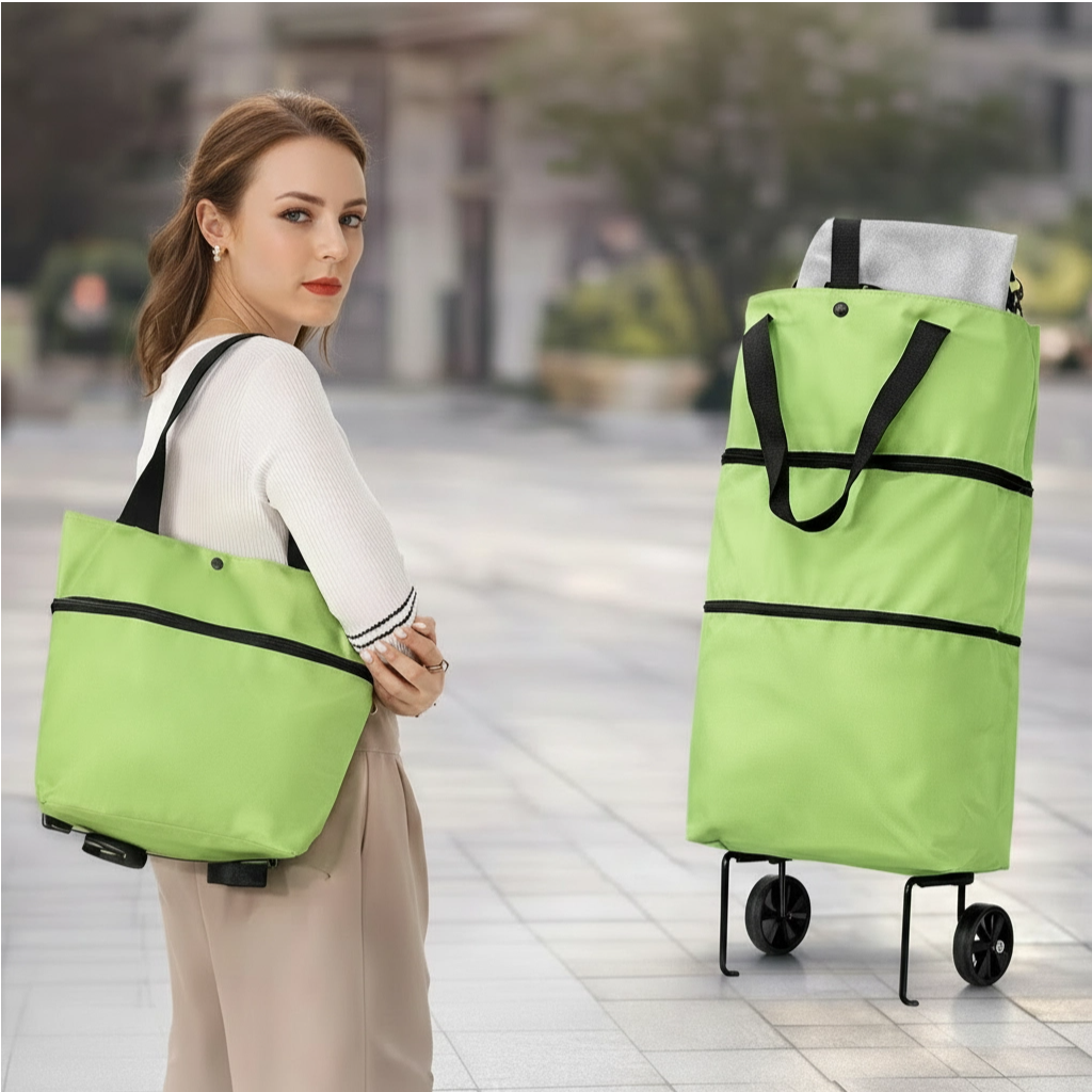 Bolso Plegable Con Ruedas 2 en 1